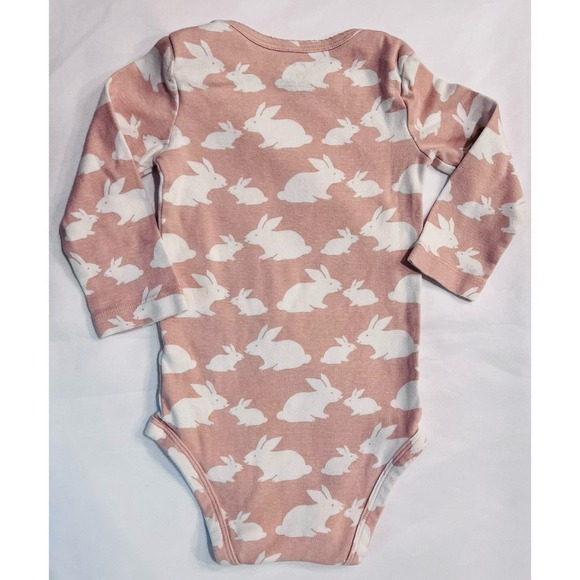 Carter’s bunny print long sleeve one piece bodysuit- size 18M - Picture 2 of 5